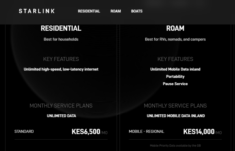 Starlink Internet Services in Kenya Packages & Information