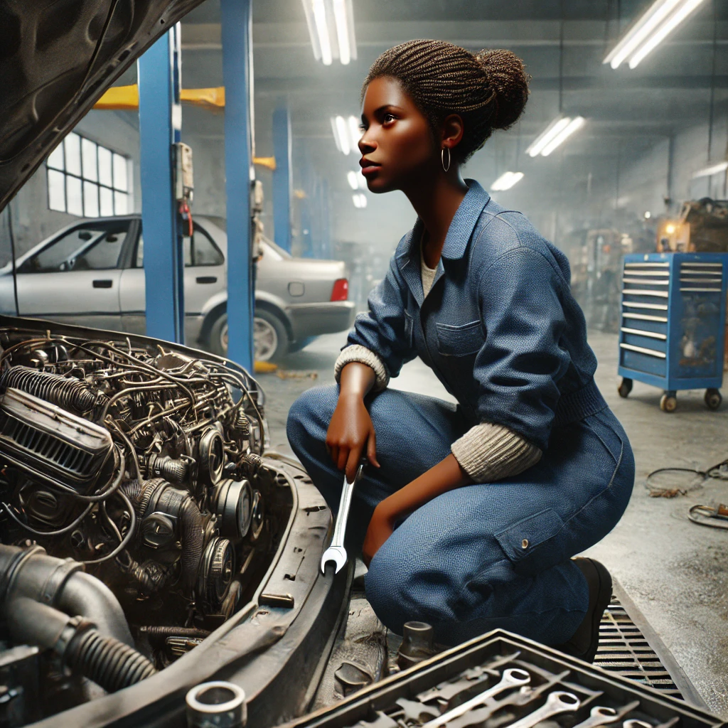 African Mechanic Stock AI image